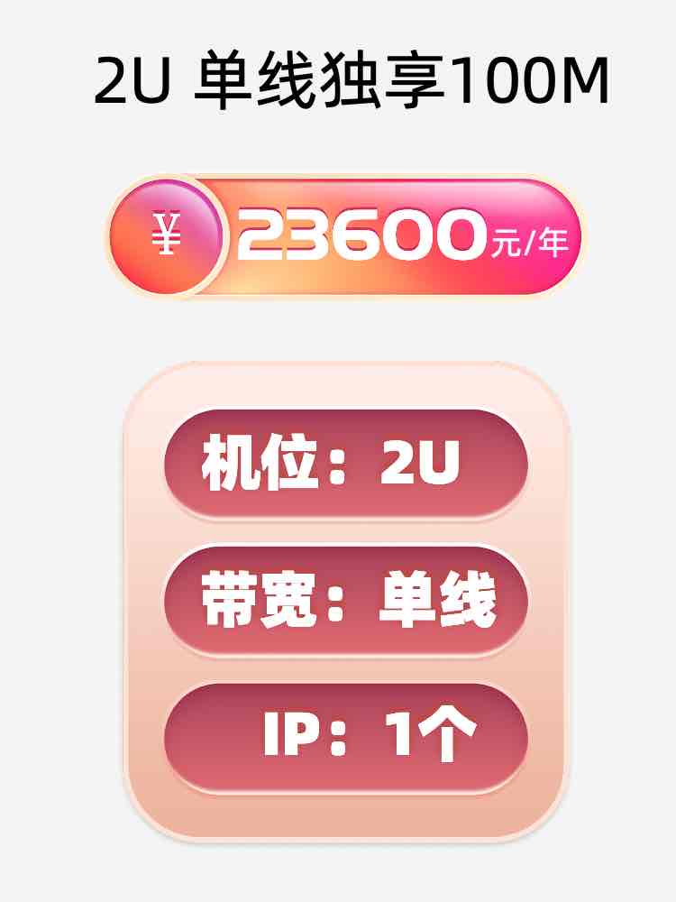 乌鲁木齐单线100M服务器托管价格