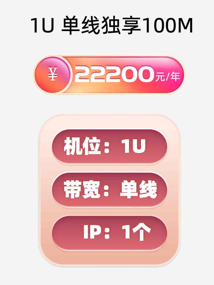 乌鲁木齐单线100M服务器托管价格